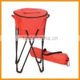 Portable Cooler Tub Stand With Metal Legs and 100% Polyester Cover thumbnail-1