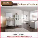 Teem home bathroom furniture Wooded white bathroom cabinet vanity pvc vanities furniture