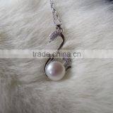 New Fashion Goose Pendant Necklace With Pearl Hot Sale thumbnail-2