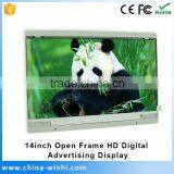 14" UART HD RS232 Function Bus 12V DC LED TV Panel