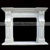 Decorative Indoor Marble Fireplace Frame With Mysterious Figure Design thumbnail-1