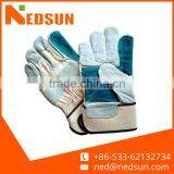 Durable Reinforce Cow Split Double Palm Leather Work Glove thumbnail-1