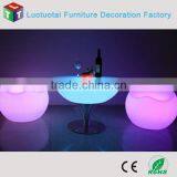 Rechargeable Battery Operated Illuminated Round Led Tea/coffee/cocktail Table thumbnail-1