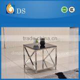 Side Table/end Table With Glass Top Metal Coffee Tables thumbnail-2