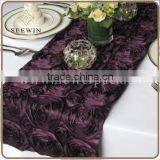 Plain Dyed Pattern and Satin Fabric,100% Polyester Satin Material Satin Rose Embroidery Table Runner/wedding Deco Rosette Table thumbnail-6