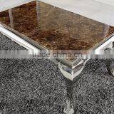 Silver Metal Corner Table Mirrored Side Table thumbnail-5