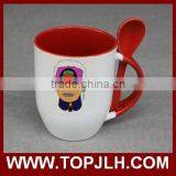 Personalized Multi Color Double Colored Coffee Mug With Spoon Sets thumbnail-2