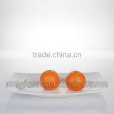 White Rectangle Ceramic Pizza Heating Plate With Bulk thumbnail-1