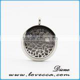 High Quality Stainless Steel Necklace Aromatherapy Oil Diffuser Locket Pendant thumbnail-6