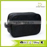 Store More Black Canvas Shape Cosmetic Bag With Side Handle thumbnail-1