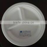Sugarcan Bagasse 3 Compartment Dinner Plate