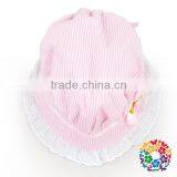 Wholesale Baby Hat Cotton Pink Lace Hat Baby Caps and Hats thumbnail-3
