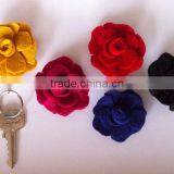 Express Hot Sale High Quality Decorative New Products Fabric Eco Friendly Felt Artificial Flower Keyring Made in China thumbnail-1