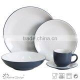 Bicolor Pink 16pcs Dinnerware Set Fashion Round Solid Color thumbnail-5
