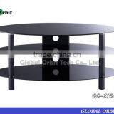High Quality Stainless Steel and Tempered Glass tv Stand thumbnail-5
