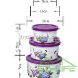 BPA Free Microwave Safe Round Food Grade Plastic Refrigerator Crisper for Food and Vegetable thumbnail-3