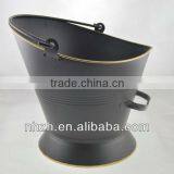 Household Big Galvanized Coal Bucket With Wood Handle thumbnail-2