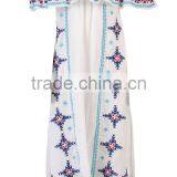 Punjabi Dress Neck Designs Baby Girl Clothes Off Shoulder Embroidered Girl Child Dress Hsd2097 thumbnail-4