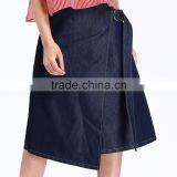2017 Latest Fashion Short Design Factory Woman Jean Skirt thumbnail-2