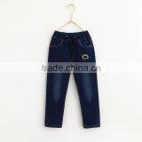 New Model Jeans Pants Waist Lace Long Section of Love Dark Denim Trousers thumbnail-1