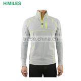 OEM Wholesale Clothes Men Sports Long Sleeve Zip Front T-shirt thumbnail-1