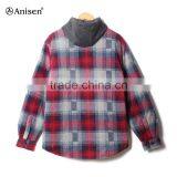 Express Wholesale Hooded Men Fleece Plaids Jacket thumbnail-2