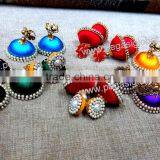 Indian Silk Thread Jhumka Earrings ,factory direct fashion jewelry