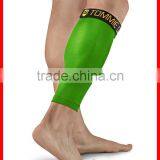 Durable Elastic Fluo/Neon Green Calf Compression Sleeve, Comfortable Compression Leg Sleeve thumbnail-1