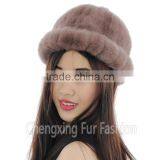 CX-C-197C Latest Winter Fashion Wholesale Real Mink Girls Fur Bucket Hat thumbnail-6