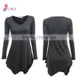 Womens Knit Tunics With Unbalanced Hem Line, Latest Women Clothes Fashion thumbnail-4