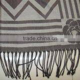 2017 Fashion Lady China Wholesale Factory Jacquard Rose Rayon Viscose Scarf thumbnail-6