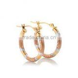Traditional Imitation Gold Plated Hoop Earrings