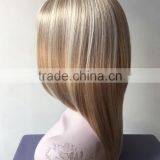 Best Selling Natrual Blonde Girls Hair Wig Silky Straight Lace Front Wigs For European Women thumbnail-5