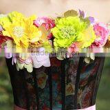 MGOO High End Black Puff Ball Prom Dress Beautiful Black Maxi Dress With Colorful Flowers Vestidos YDYS15B0018 thumbnail-4