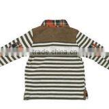 Boys Autumn Striped Long Sleeve Polo Shirt 100% Cotton T Shirt thumbnail-4