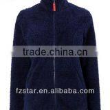 Women's Navy Fleece Jacket Full Zip PQ219 thumbnail-1