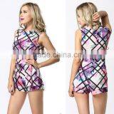 Fashion Sleeveless Adult Casual Jumpsuits Rompers Women Stylish Floral Romper for Sale thumbnail-2