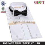 100% Cotton High Quality Wing-tip Collar French Cuff 1/4" Pleats Tuxedo Hirts for Men thumbnail-1