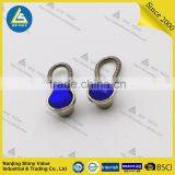 Hot Selling on Amazon 5 Pack Metal Button Shirt Extenders With Spring With Blue Diamond Studded
