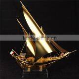 Noble Customized Gold Or Silver Crystal Ship Model/Elegant Ship Souvenir Business Gifts