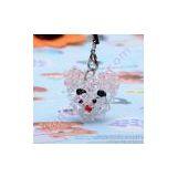 4mm Bicone Crystal 3d Beaded Pig Head Charm Iphone4 Ornament thumbnail-3