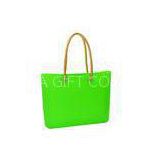 Green / Purple Silicone Rubber Handbag , Candy Silicone Beach Shoulder Bag