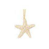 Silver Fashion Jewelry Pendants Gold Plating Crystal Custom Star Pendant