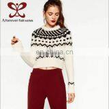 Custom Latest Fashion Design Sweaters Stock Computer Knitted Cashmere Women Loose Sweater thumbnail-1