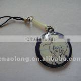 Custom Round Shapes and Fullcolor Logo Printing Microfiber Keychain Wipe for Mobile Phone