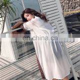 Белая вышивка пляжный купальник-крывалка 2019 Saida de Praia пляжный кафтан купальник-крывалка Пляжные платья Пляжная одежда Тюник thumbnail-5