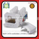 Rj45 CAT.5e UTP Unshielded 90 Degree 110 IDC Keystone Jack