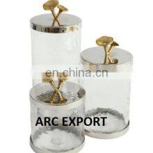 Coral Gold Fancy Lid Designer Kitchen Storage Canisters