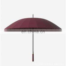 Luxury Automatic Sales Premium High Quality Logo Cheap Pink White Umbrella 24 Bones thumbnail-4