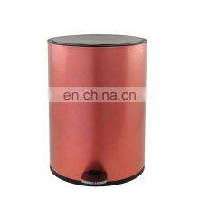 New Design Household 8L 12L Round Shape Indoor Stainless Kitchen Dustbin Wholesale With Thin Lid Pedal Bin